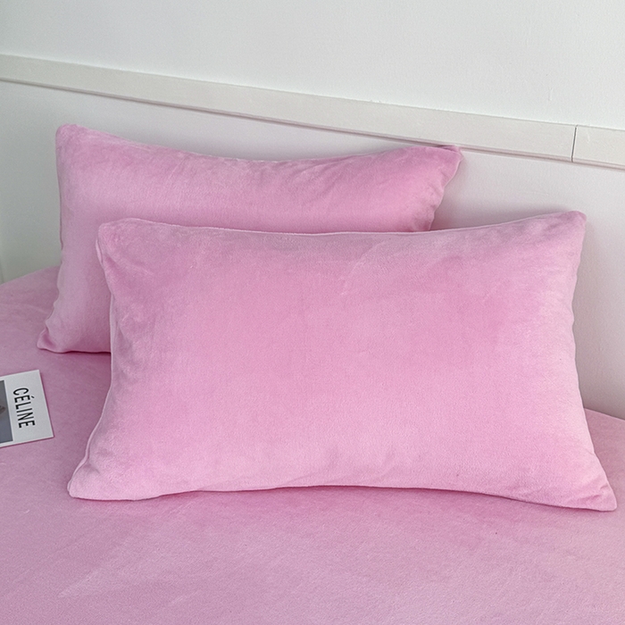 91家纺网 家纺一手货源 找家纺 觅妮家纺 2025新款200g牛奶绒床笠外贸跨境电商亚马逊速卖通床笠三件套欧美跨境平台TEMU SHE 芭比粉