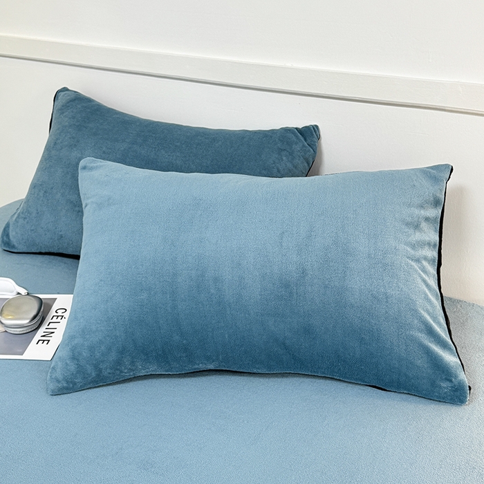 91家纺网 家纺一手货源 找家纺 觅妮家纺 2025新款200g牛奶绒床笠外贸跨境电商亚马逊速卖通床笠三件套欧美跨境平台TEMU SHE 湖蓝