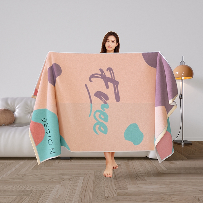 91家纺网 家纺一手货源 找家纺 （总）悦然毛巾被 2025新款全棉色织提花毛圈浴巾