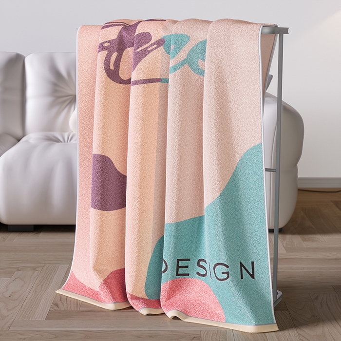 91家纺网 家纺一手货源 找家纺 （总）悦然毛巾被 2025新款全棉色织提花毛圈浴巾