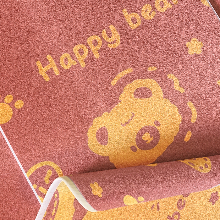 91家纺网 家纺一手货源 找家纺 悦然毛巾被 2025新款全棉色织提花毛圈浴巾 熊头澄黄 70x140cm