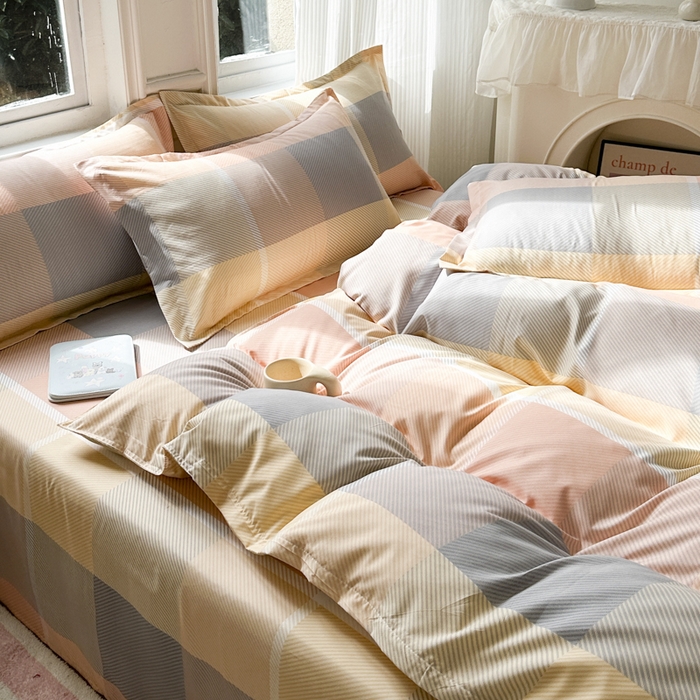 91家纺网 家纺一手货源 找家纺 （总）南通菲度家纺 2025新款高克重芦荟棉四件套-大床