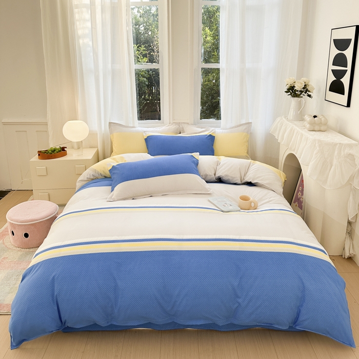 91家纺网 家纺一手货源 找家纺 （总）南通菲度家纺 2025新款高克重芦荟棉四件套-大床