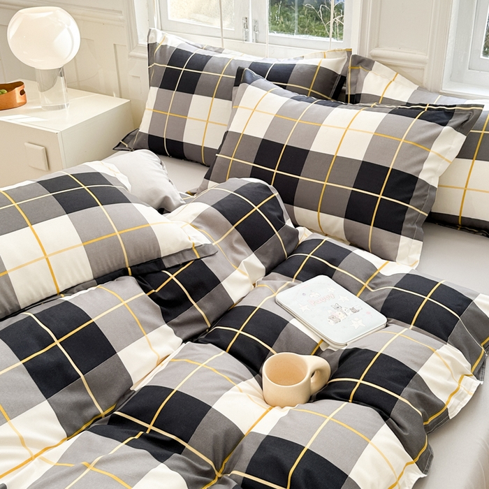 91家纺网 家纺一手货源 找家纺 南通菲度家纺 2025新款高克重芦荟棉四件套-大床 莱茵河畔