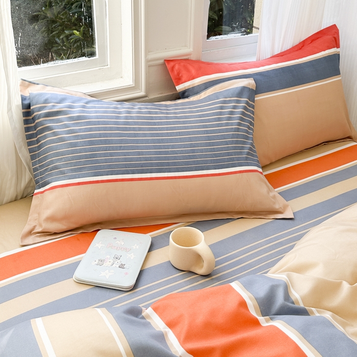 91家纺网 家纺一手货源 找家纺 南通菲度家纺 2025新款高克重芦荟棉四件套-大床 魅力蓝