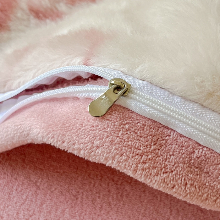 91家纺网 家纺一手货源 找家纺 梦纤绒 2025新款亲肤舒适兔毛印花牛奶绒保暖四件套一美拉德系 粉色树枝