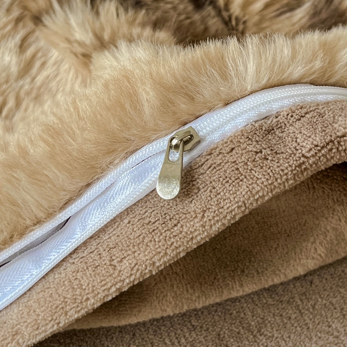 91家纺网 家纺一手货源 找家纺 梦纤绒 2025新款亲肤舒适兔毛印花牛奶绒保暖四件套一美拉德系 花影棕