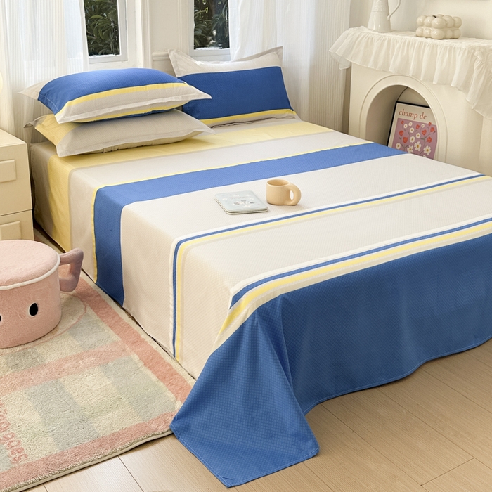 91家纺网 家纺一手货源 找家纺 南通菲度家纺 2025新款高克重芦荟棉四件套-大床 自然风光