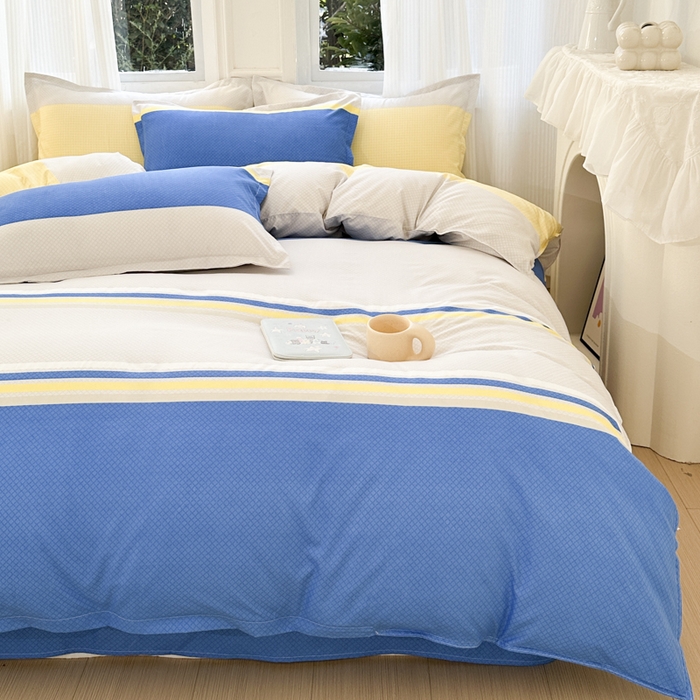 91家纺网 家纺一手货源 找家纺 南通菲度家纺 2025新款高克重芦荟棉四件套-大床 自然风光