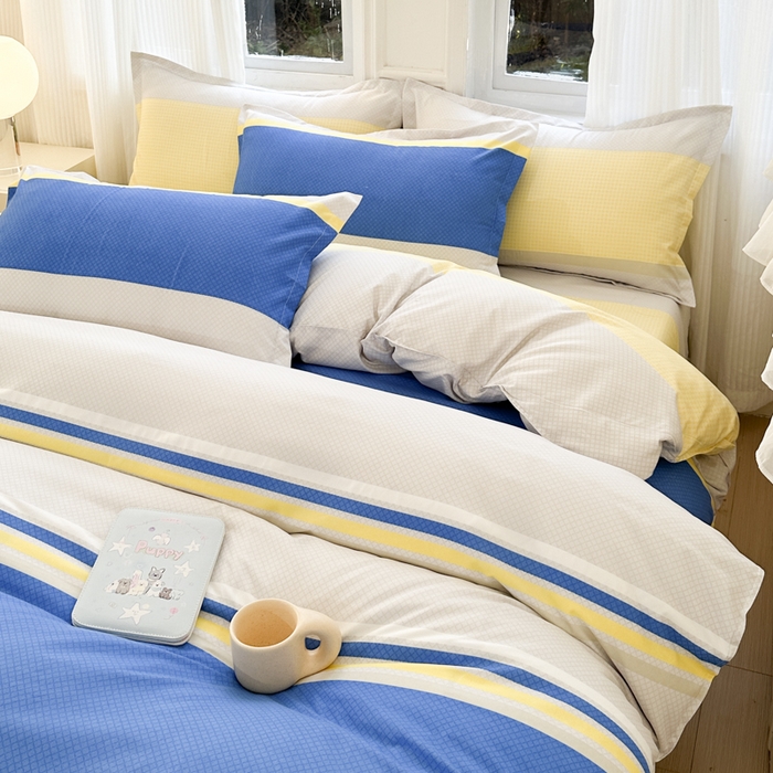 91家纺网 家纺一手货源 找家纺 南通菲度家纺 2025新款高克重芦荟棉四件套-大床 自然风光