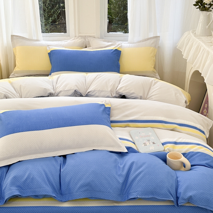 91家纺网 家纺一手货源 找家纺 南通菲度家纺 2025新款高克重芦荟棉四件套-大床 自然风光