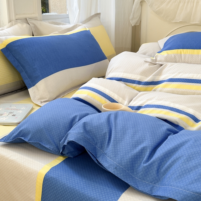 91家纺网 家纺一手货源 找家纺 南通菲度家纺 2025新款高克重芦荟棉四件套-大床 自然风光