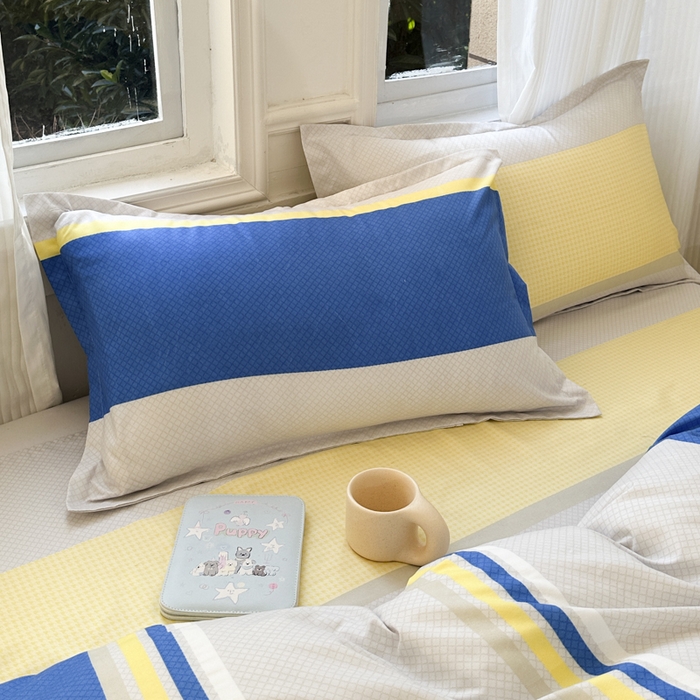 91家纺网 家纺一手货源 找家纺 南通菲度家纺 2025新款高克重芦荟棉四件套-大床 自然风光