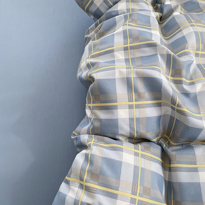 91家纺网 家纺一手货源 找家纺 南通菲度家纺 2025新款高克重芦荟棉四件套-大床 贝拉蓝