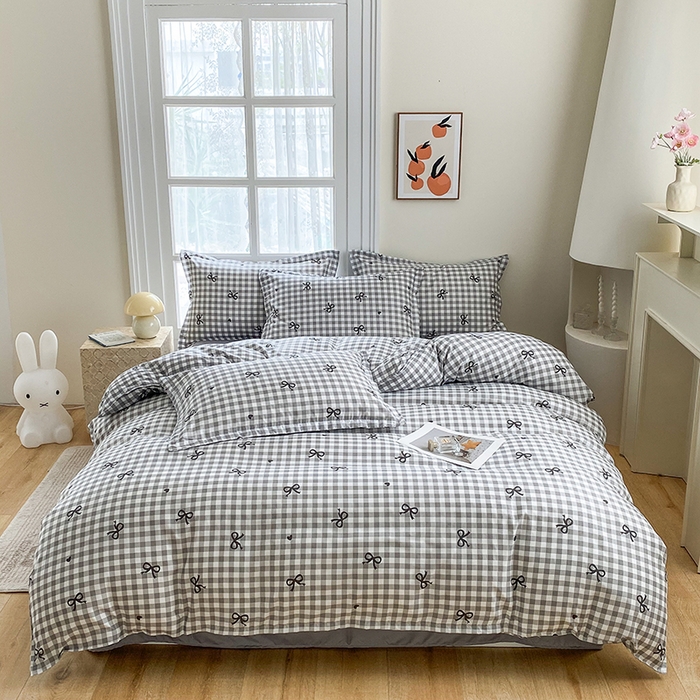 南通菲度家纺 2025新款高克重芦荟棉四件套-大床 蝴蝶飞飞