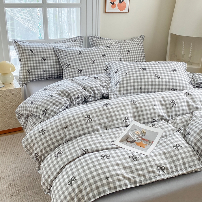 91家纺网 家纺一手货源 找家纺 南通菲度家纺 2025新款高克重芦荟棉四件套-大床 蝴蝶飞飞