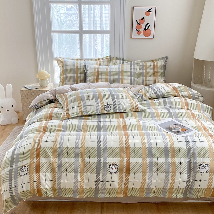 91家纺网 家纺一手货源 找家纺 南通菲度家纺 2025新款高克重芦荟棉四件套-大床 小绵羊