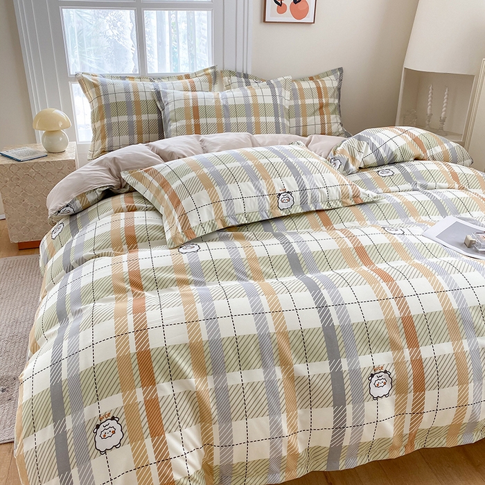 91家纺网 家纺一手货源 找家纺 南通菲度家纺 2025新款高克重芦荟棉四件套-大床 小绵羊