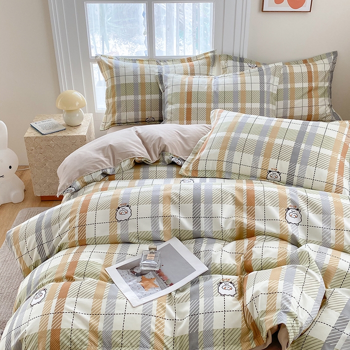 91家纺网 家纺一手货源 找家纺 南通菲度家纺 2025新款高克重芦荟棉四件套-大床 小绵羊