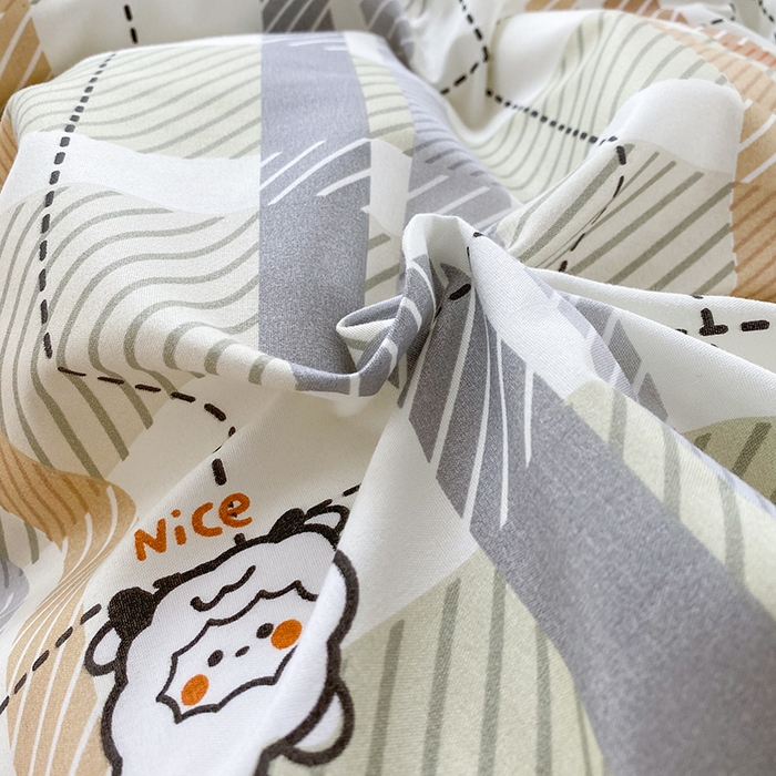 91家纺网 家纺一手货源 找家纺 南通菲度家纺 2025新款高克重芦荟棉四件套-大床 小绵羊