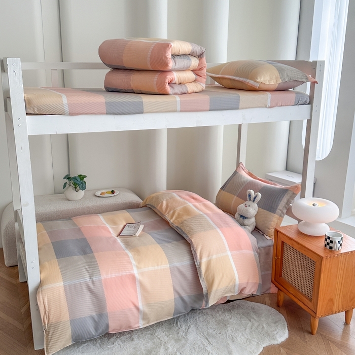 91家纺网 家纺一手货源 找家纺 （总）南通菲度家纺 2025新款高克重芦荟棉四件套-宿舍