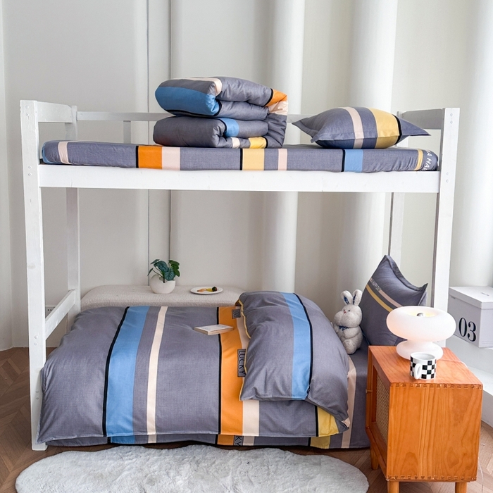 91家纺网 家纺一手货源 找家纺 （总）南通菲度家纺 2025新款高克重芦荟棉四件套-宿舍