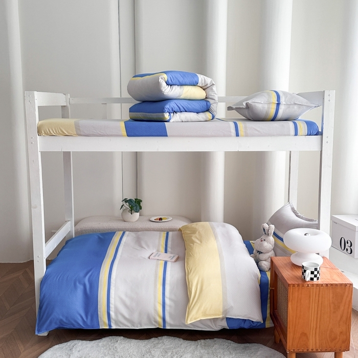 91家纺网 家纺一手货源 找家纺 （总）南通菲度家纺 2025新款高克重芦荟棉四件套-宿舍