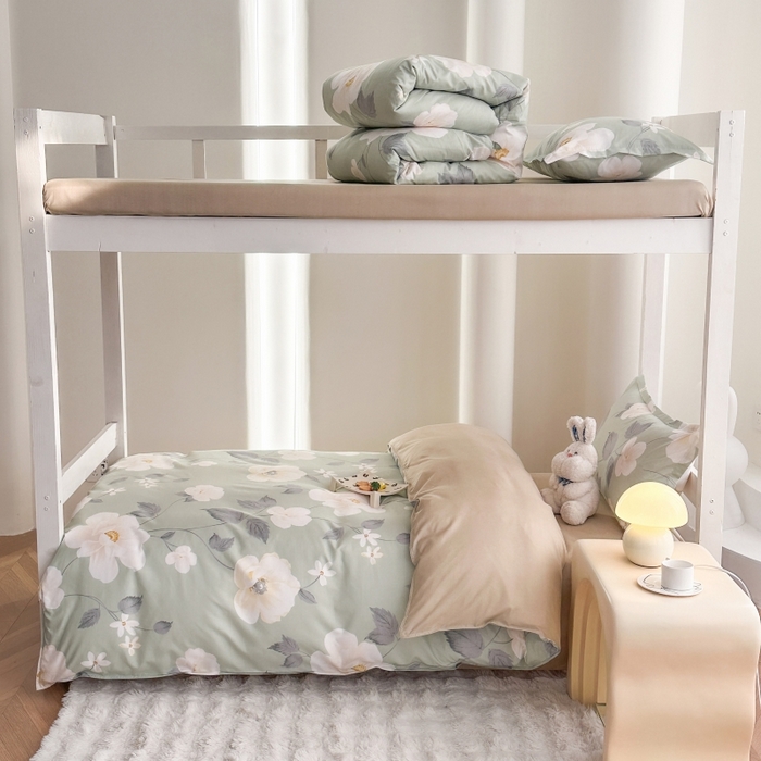 南通菲度家纺 2025新款高克重芦荟棉四件套-宿舍 花开盛夏