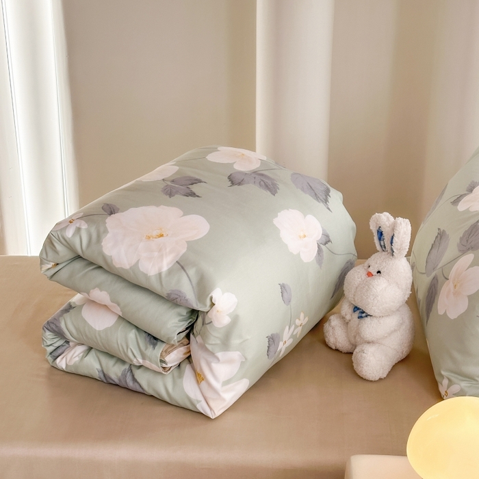 91家纺网 家纺一手货源 找家纺 南通菲度家纺 2025新款高克重芦荟棉四件套-宿舍 花开盛夏