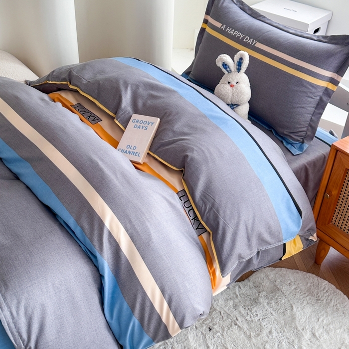 91家纺网 家纺一手货源 找家纺 南通菲度家纺 2025新款高克重芦荟棉四件套-宿舍 乐巢