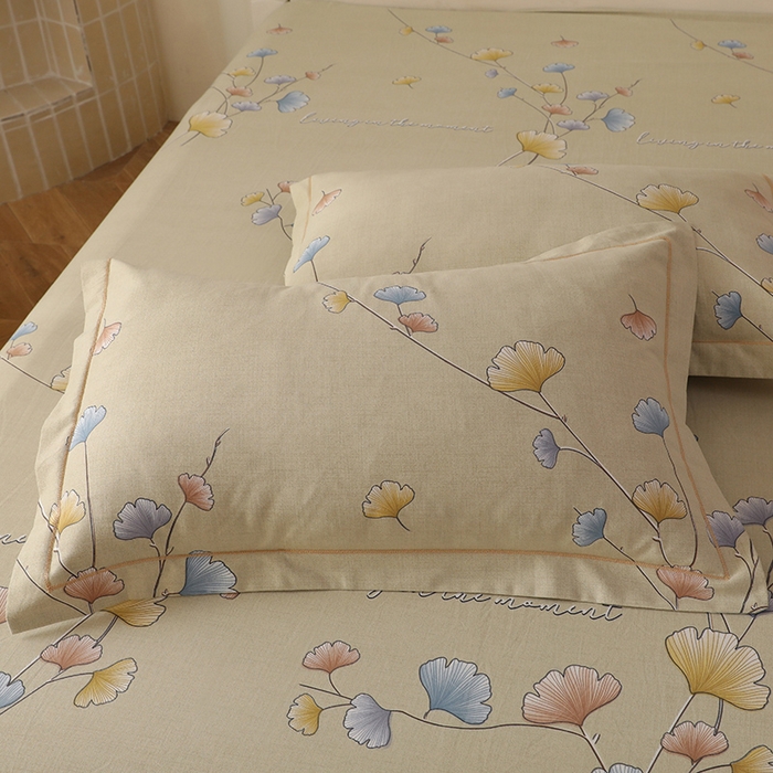 91家纺网 家纺一手货源 找家纺 幸嘉轩 2025新款全棉纯棉喷气加厚磨毛四件套-系列五 黛叶