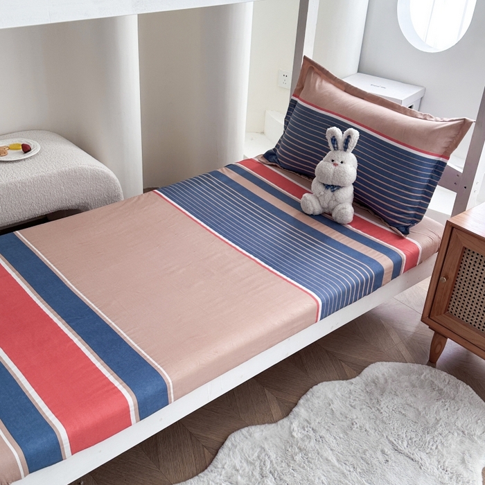 91家纺网 家纺一手货源 找家纺 南通菲度家纺 2025新款高克重芦荟棉四件套-宿舍 魅力蓝