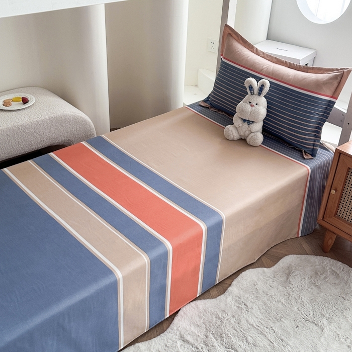 91家纺网 家纺一手货源 找家纺 南通菲度家纺 2025新款高克重芦荟棉四件套-宿舍 魅力蓝