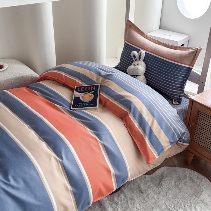 91家纺网 家纺一手货源 找家纺 南通菲度家纺 2025新款高克重芦荟棉四件套-宿舍 魅力蓝