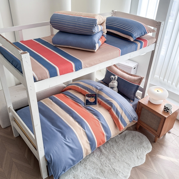 91家纺网 家纺一手货源 找家纺 南通菲度家纺 2025新款高克重芦荟棉四件套-宿舍 魅力蓝