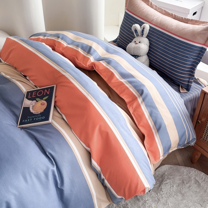 91家纺网 家纺一手货源 找家纺 南通菲度家纺 2025新款高克重芦荟棉四件套-宿舍 魅力蓝