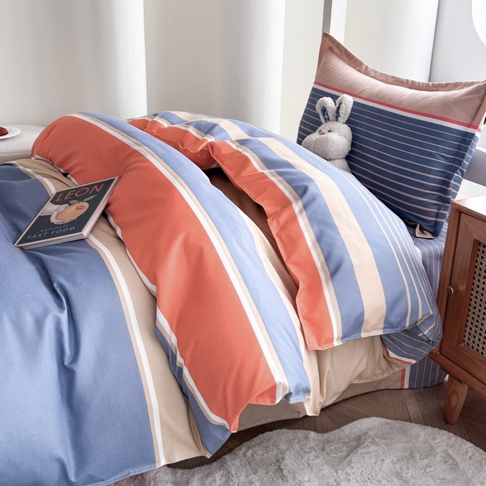 91家纺网 家纺一手货源 找家纺 南通菲度家纺 2025新款高克重芦荟棉四件套-宿舍 魅力蓝