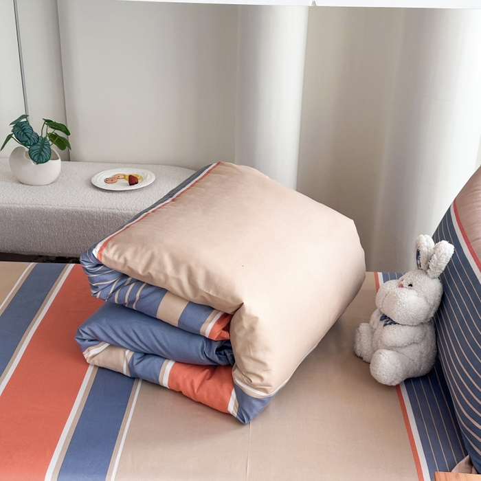 91家纺网 家纺一手货源 找家纺 南通菲度家纺 2025新款高克重芦荟棉四件套-宿舍 魅力蓝