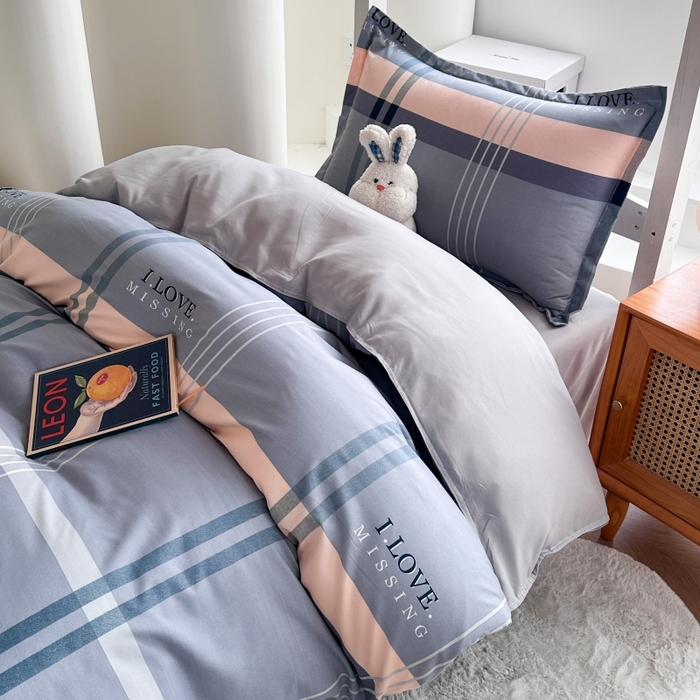 91家纺网 家纺一手货源 找家纺 南通菲度家纺 2025新款高克重芦荟棉四件套-宿舍 莫斯灰