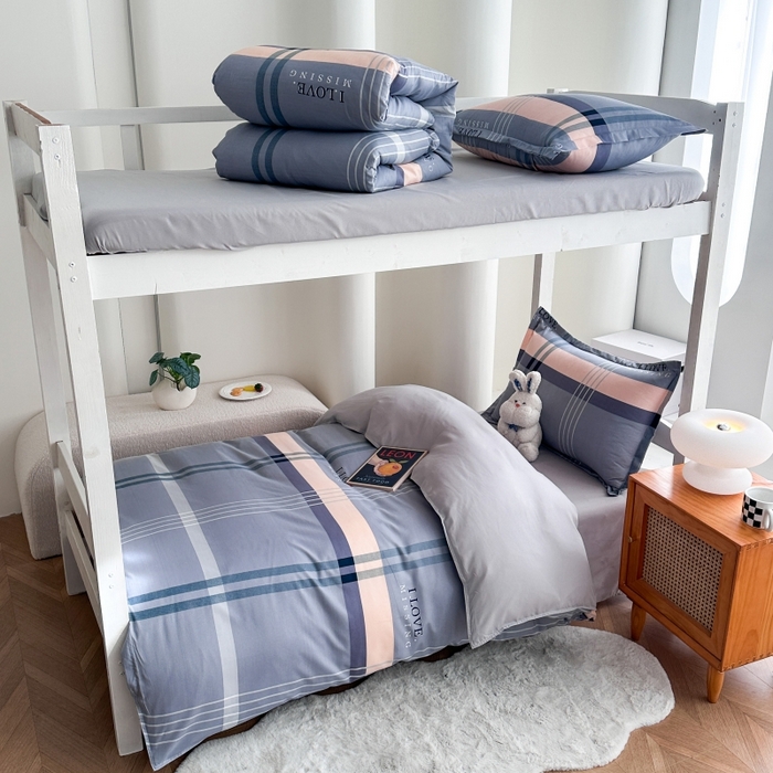 91家纺网 家纺一手货源 找家纺 南通菲度家纺 2025新款高克重芦荟棉四件套-宿舍 莫斯灰