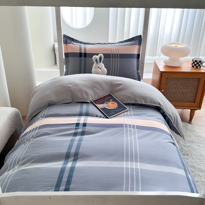 91家纺网 家纺一手货源 找家纺 南通菲度家纺 2025新款高克重芦荟棉四件套-宿舍 莫斯灰