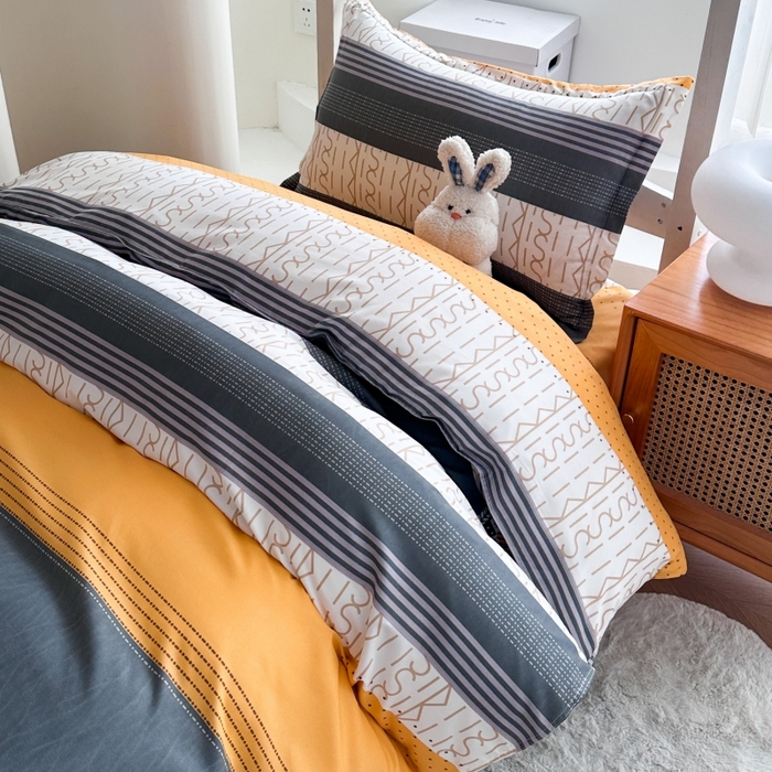 91家纺网 家纺一手货源 找家纺 南通菲度家纺 2025新款高克重芦荟棉四件套-宿舍 年华