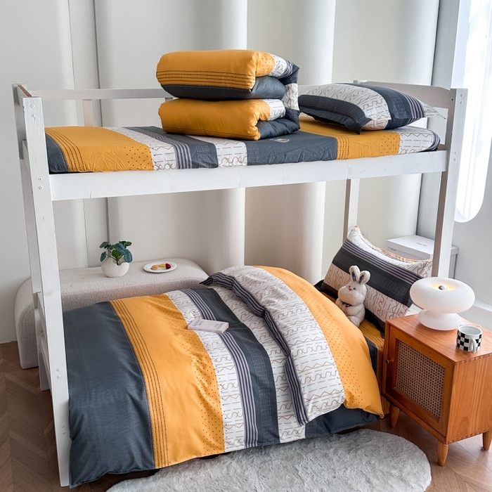 91家纺网 家纺一手货源 找家纺 南通菲度家纺 2025新款高克重芦荟棉四件套-宿舍 年华