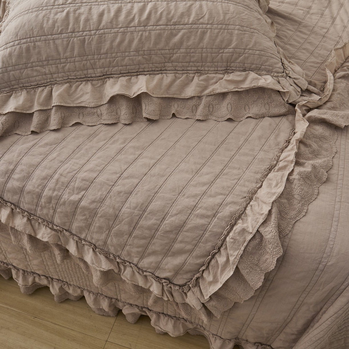 91家纺网 家纺一手货源 找家纺 （总）上喜 2025新款全棉砂洗床盖新升级第五代