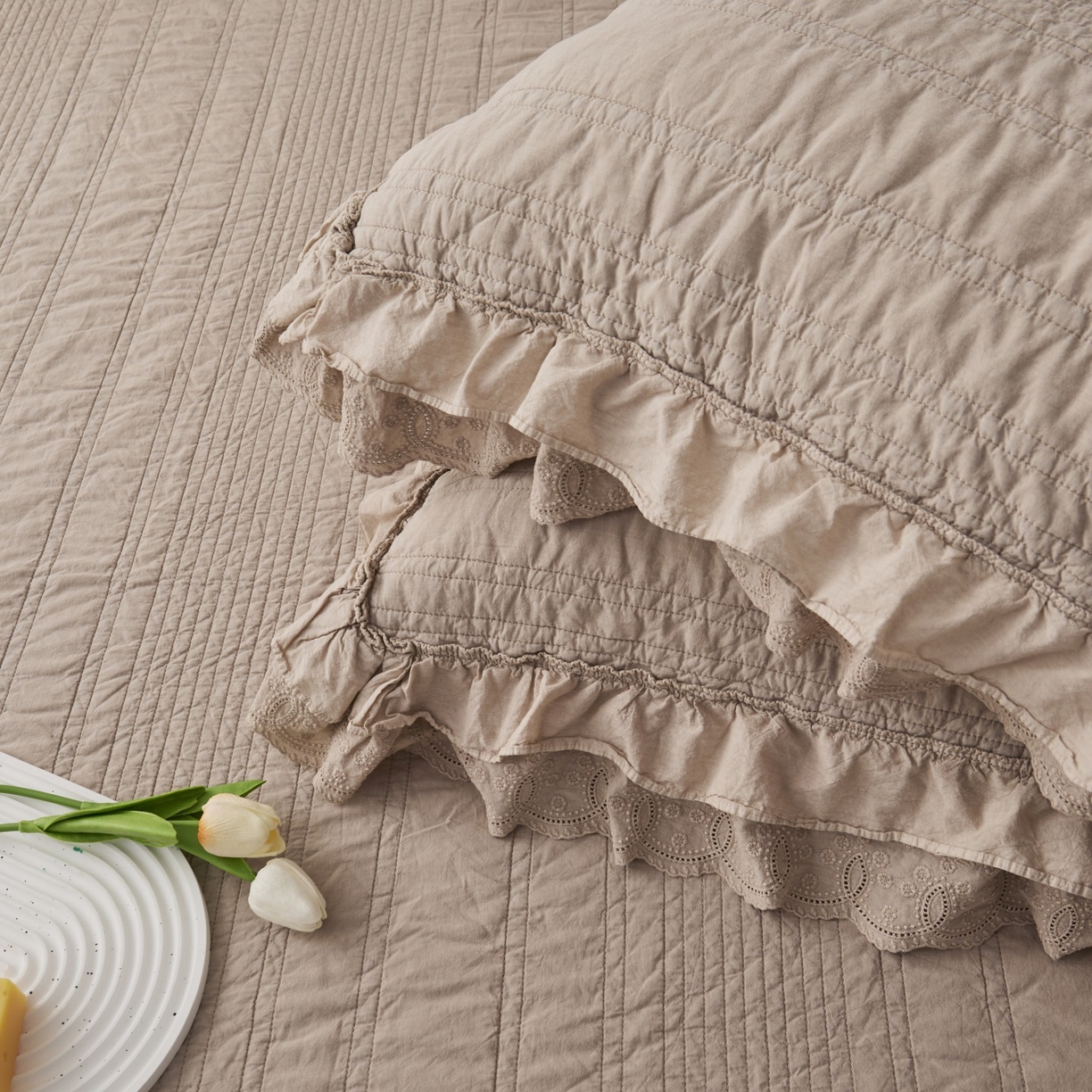 91家纺网 家纺一手货源 找家纺 （总）上喜 2025新款全棉砂洗床盖新升级第五代