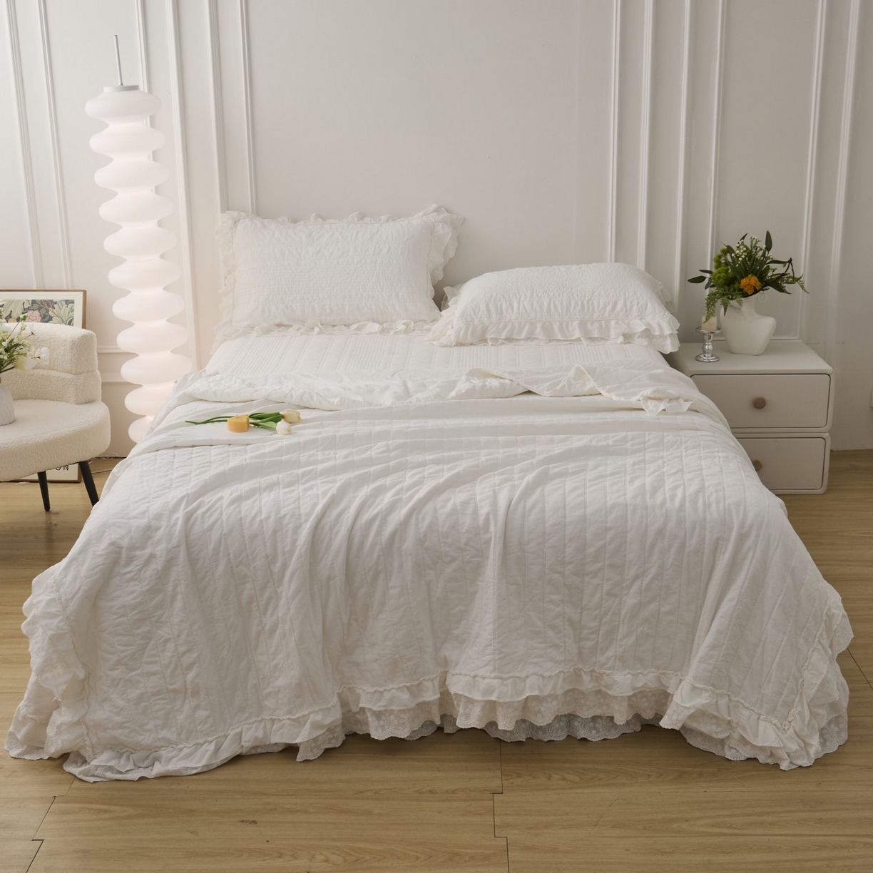 91家纺网 家纺一手货源 找家纺 （总）上喜 2025新款全棉砂洗床盖新升级第五代