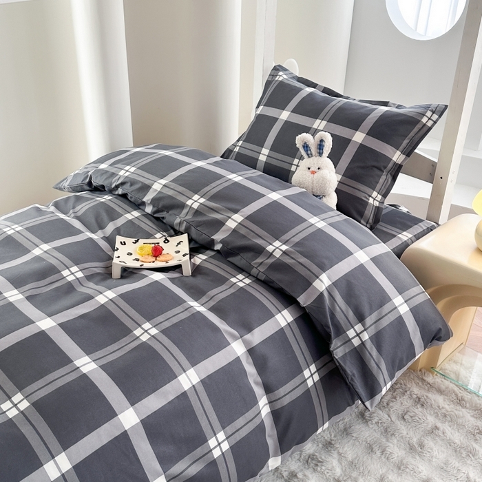 91家纺网 家纺一手货源 找家纺 南通菲度家纺 2025新款高克重芦荟棉四件套-宿舍 英伦风尚