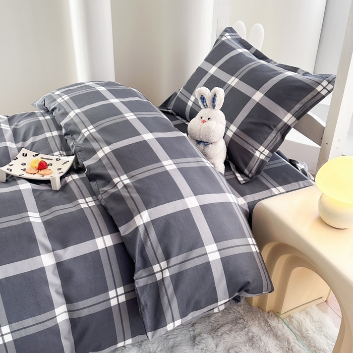 91家纺网 家纺一手货源 找家纺 南通菲度家纺 2025新款高克重芦荟棉四件套-宿舍 英伦风尚