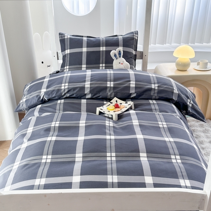 91家纺网 家纺一手货源 找家纺 南通菲度家纺 2025新款高克重芦荟棉四件套-宿舍 英伦风尚