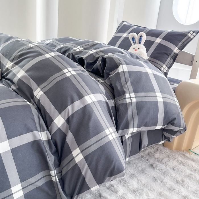 91家纺网 家纺一手货源 找家纺 南通菲度家纺 2025新款高克重芦荟棉四件套-宿舍 英伦风尚